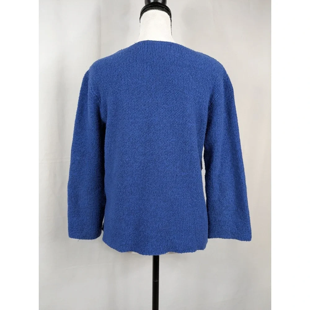 Habitat Clothes to Live In Sweater Size S Blue Knit Lagenlook Minimalist 2996 - Picture 4 of 10